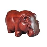 Décoration hippopotame de bureau – cet hippopotame en bois sculpté à la main est fabriqué à partir de matériaux de haute qualité, résistants et durables. il est difficile à déformer ou à casser