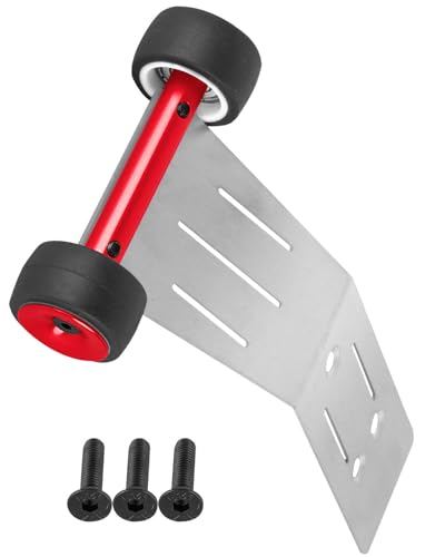 RCYouHott RC Upgrade Parts Steel Wheelie Bar for 1/16 Mini Maxx 4WD RTR Brushless Monster Truck (#107154-1),Tail Wheel Head up Wheel Hop Ups,Red(1 PCS