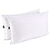 Amazon Brand - Umi Cuscini in Piuma e Piumino d'oca, Media Rigidità, Qualità Hotel, Lavabili, Ipoallergenici, Federa in Puro Cotone, Modello Full Size Inglese 48x74cm, Set da 2