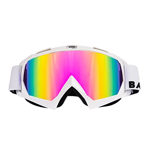 Image of BATFOX Dirt Bike ATV Goggles Motorcycle Gear Riding Motocross Dirtbike 4-Wheeler MX DH Accessories Goggles Glasses for Men Women Youth UV400 Protection Dust-proof Anti-Slip Strap