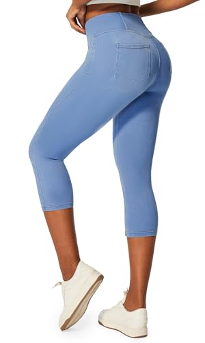 Image of Heathyoga Yoga Pants with Pockets Extra Soft Leggings with Pockets for Women Non See-Through High Waist Workout Leggings