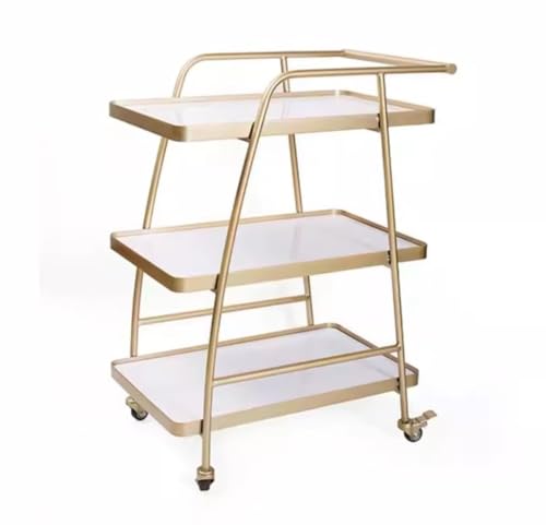 Carro Cocina Carrito De 3 Niveles Con Ruedas, Carrito Móvil De Metal, Carrito De Catering, Carrito De Servicio, Carrito De Refrigerio, Carrito De Almacenamiento De Té Para Cocina Carro Cocina Ruedas(A