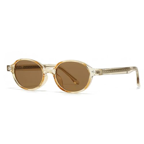 Lunettes de soleil rétro ovales pour femme et homme avec protection UV400 tendance