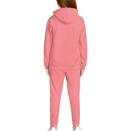 Girls Two Piece Outfits Cute Graphic Pullover Hoodie and Sweatpant 5-12 Y2