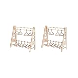 KSJOAIDDE Juego de 2 soportes de exhibición de pendientes, mini perchero para tienda minorista, tocador, escritorio
