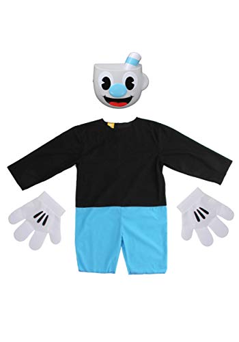 Disfraz completo niño Mugman de Cuphead miniatura 3