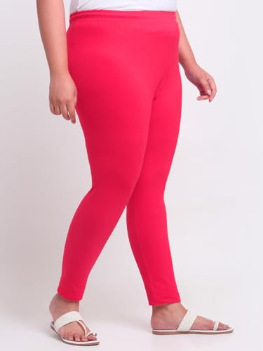 Image of Soft Cotton Ankle Lenght Solid Regular and Plus 35 Colours Leggings for Womens and Girls (Sizes :- M to 6XL)