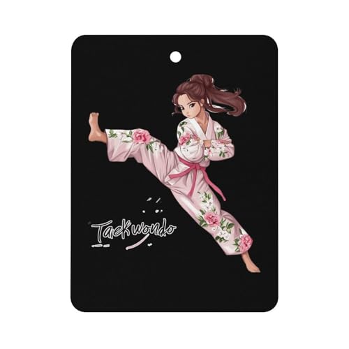 Taekwondo Women Car Air Freshener Hanging Aromatherapy Tablets for Car Accessories Square