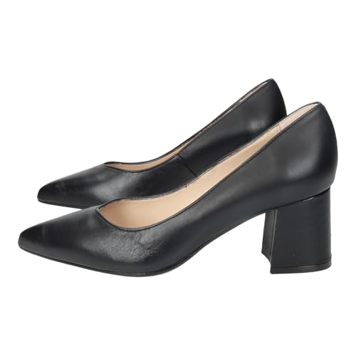 MADE IN SPAIN 5136F Zapatos de tacón en Piel Negra Patricia Miller, cómodos y Elegantes Hechos en España Mujer Zapatos TACÓN Negro 40