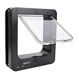 Vikye Elektronische Haustiertür, Programmierbarer, Intelligenter Halsband-aktivierter Zugang für Hunde oder Katzen mit Fernbedienung, Einfache Installation und Platzsparendes Design