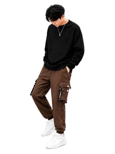 Image of Boy Cotton Cargo Pant | Multi-Pocket Relaxed Fit Utility Trousers for Boy | Casual Cargo Lower with Elastic Hem (1005)