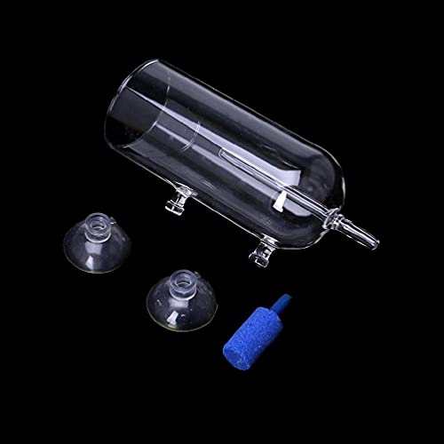 Yushu - Diffuseur de CO2 en verre pour aquarium - pour bulles d'air, pierre de purge de l'oxygène - Tuyau de sortie unique en verre Cover