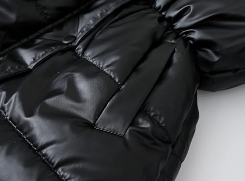 Veste à capuche fille de 2-3 ans coupe-vent et imperméable noir - 3