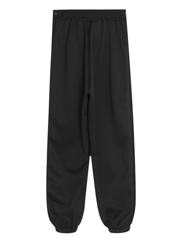 FEESHOW Kids Boys Side Split Button Casual Sweatpants Loose Fit Tear Away Basketball Pants with Pockets4