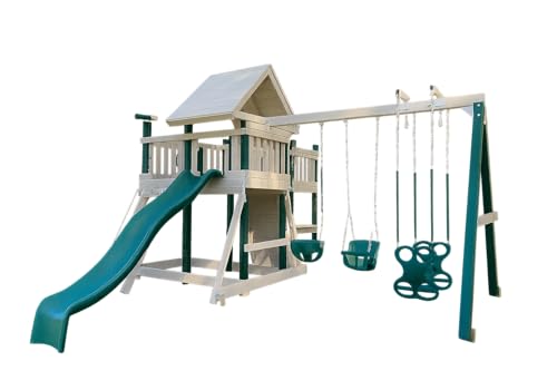 KidWise Congo Monkey Playset Package #5, Green/Sand, 16' x 22'