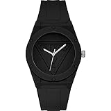 Guess Retro Pop Black Dial Silicone Strap Ladies Watch W0979L2