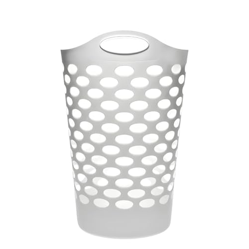 Tall Flex Laundry Basket Plastic Hamper for Clothes, Bedroom, and Storage with Handles 17.75