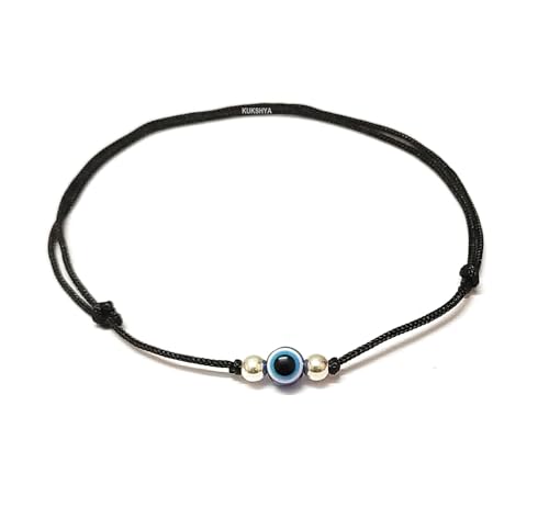 925 Sterling Silver Evil Eye Thread Anklet