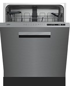Beko BDDN25530X Geschirrspüler 60 cm, unterbau, für 15 Maßgedecke, 5 Programme, 4 Zusatzfunktionen, 3 Spülebenen, Watersafe+, SteamGloss, HygieneIntense, SelfDry, Edelstahl