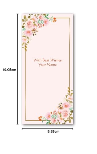 Image of Brown Cloud Customised Exclusive Elegant Designer Vertical Shagun /Money /Gift Envelope /Cover /Lifafa for Gift /Festival with Personalized Text Message /Name (SE Vert 005) (Pack of 10)