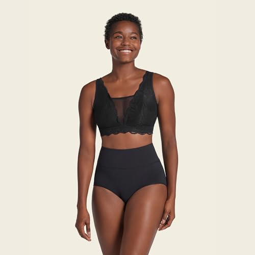 Image of Leonisa High-Waisted Seamless Moderate Shaper Thong Panty High Waisted Underwear for Women with Tummy Control