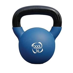 Body Revolution Neoprene Kettlebell 24kg – 2kg – Coated Cast Iron Kettlebells, Cardio and HIIT Exercise Weights – Gym Equipment for Home Strength Training and Workouts