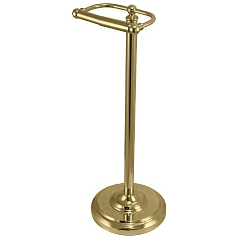 Kingston Brass CC2007 Vintage Freestanding Toilet Paper Holder, Brushed Brass 6 x 7.5 x 21.5 Cover