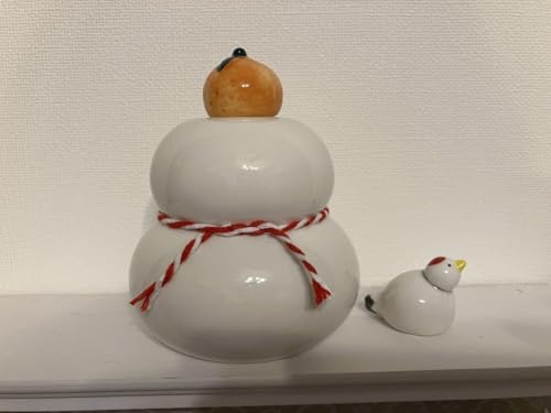 鏡餅 陶器 鶴 ミニチュア みかん 橙 飾り お正月 おせち 1月 冬 和食器