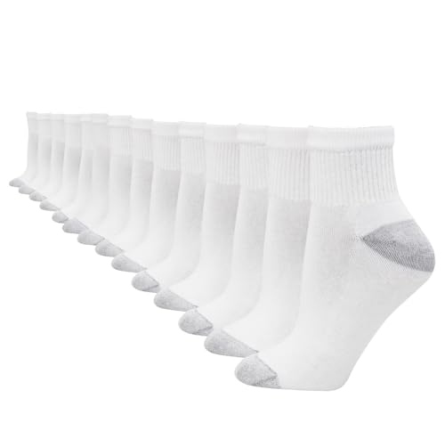 Hanes Men's Ankle Socks Ankle Socks, White, 6 Men, White, 62