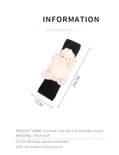 Image of BNTR Car Seat Belt Cover Stocking Stuffers Cute Fluffy Pig Frog Sheep Dinosaur Safety Seatbelt Shoulder Pad Auto Accessory Neck Cushion Protector Seatbelt Shoulder Protector Nice Gift (Pig)