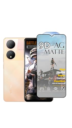Image of Premium Tempered Glass for Vivo Y100 /Y100a (matte finish glass, Pack of 1) Full Screen Coverage gaming matte Screen Protector Guard (vivo y100 /y100a)
