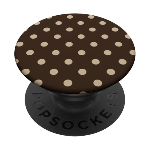 Patrón clásico de Lunares Marrones PopSockets PopGrip Adhesivo
