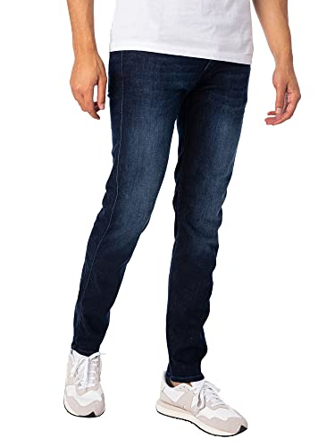Replay Herren Jeans Anbass Slim-Fit mit Power Stretch, Dark Blue 007-2...