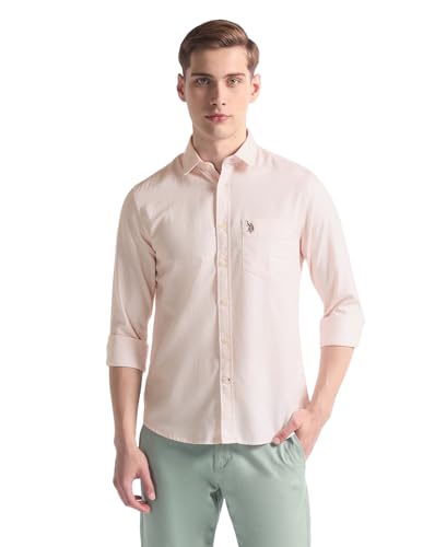 Image of U.S. Polo ASSN. Men's Cotton Blend Regular Fit Shirt