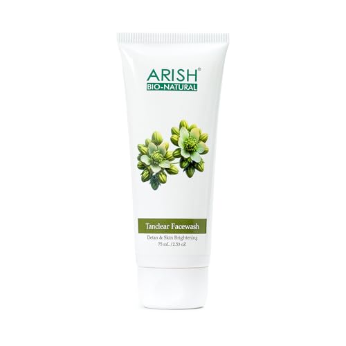 Image of ARISH BIO-NATURAL Tanclear Face Wash with Turmeric, Licorice, Rose & Grapes | Anti-Tan & Skin Brightening Daily Cleanser | 75ml