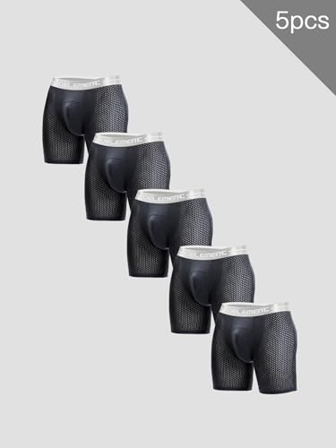 AORGSVI Mens Underwear 5-Pack, Mesh Stretch Trunk, Active Quick Dry Panties, Performance Boxer Briefs2