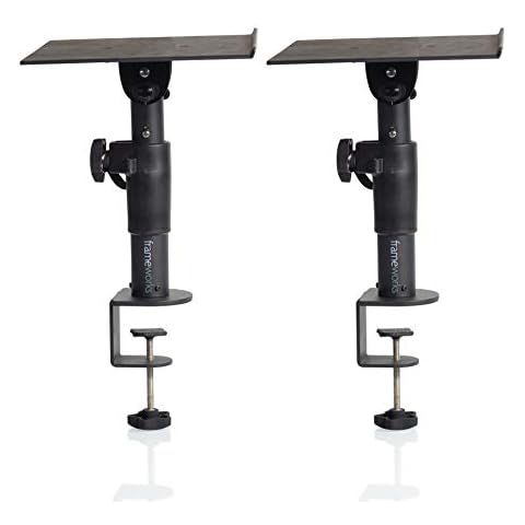 Gator Frameworks Desktop Clamp-On Studio Monitor and Speaker Stand - Set of 2 (GFWSPKSTMNDSKCMP) Cover