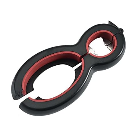 JIAMIAN 6 in 1 Multi Opener, Can Soda and Jar Openers, Non-Slip Open Sesame Can Opener Lid Twist, Stainless Steel Manual Jar Opener for Arthritic Hands Cover