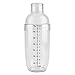 Butelka shaker, nieprzeciekająca przezroczysta plastikowa shaker koktajlowy z żywicy PC do użytku w kuchni lub barze ze narzędzia do skalowania (700 ml)