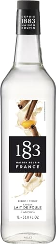 Image of 1883 Eggnog Syrup for Drinks, Made in France, 1 Liter Glass Bottle