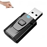 USB Bluetooth Transmitter and Receiver, 5.0 Bluetooth Adapter, USB Extender & Multiport Function, Clear Sound Quality Plug and Play, US/B Extender, Multiport Adapter for Enhanced Connectivity