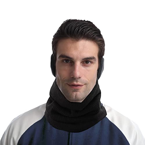 BINXWA Ensemble tour de cou pour homme - Foulard de ski pour femme et cache-oreilles - Écharpe ronde avec doublure en polaire - Coupe-vent pour l'extérieur Cover