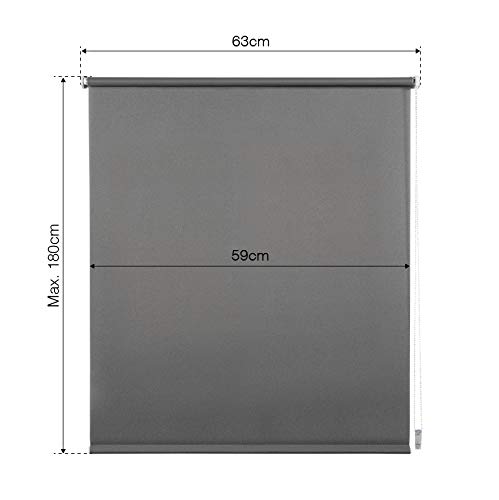 Sonello dubbel rolgordijn Klemmfix duo-rolgordijn zonder boren, 65cm x 130cm grijs, voor ramen