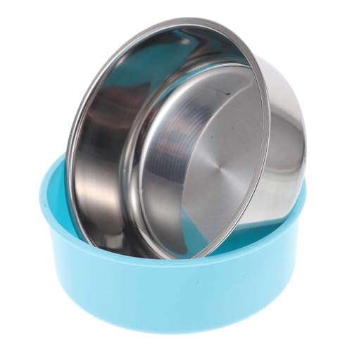 GRIRIW Portable Dog Water Bottle Leakproof Pet Drinking Container with Rack Design for Travel Hiking Camping Blue