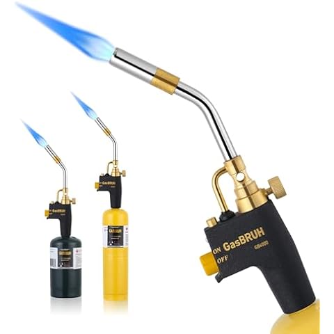 Propane torch Head with Igniter, High Intensity Torch Head, Trigger Start Gas Torch, Mapp Gas Torch Head,Map Gas Torch Kit,Soldering Torch,Blow Torch Fuel by Propane,MAPP, MAP/PRO (CSA,With Gas Valve) Cover