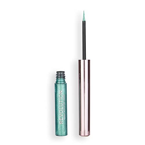 Image of Makeup Revolution Ultimate Lights Chromatic Liner Teal Bling Toned liner with Gloss & Fragrance