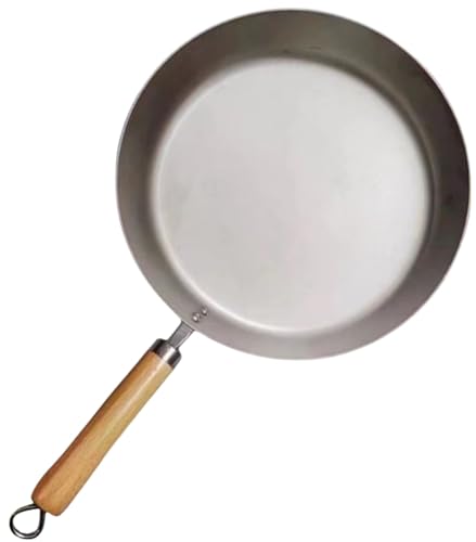 Lake key 純チタン フライパン 軽量 片手鍋 チタン鍋 20cm 22cm 24cm 26cm 錆びらない コーティングなし 木製ハンドル ガス炉 直火対応 食洗機対応 ホテル レストラン 業務用 女性 ステーキ 玉子焼き 家庭用 アウトドア用 一