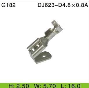 Davitu 100pcs auto car splices wire terminal G182 crimp terminal DJ623-D4.8x0.8A - (Color: 500pcs)