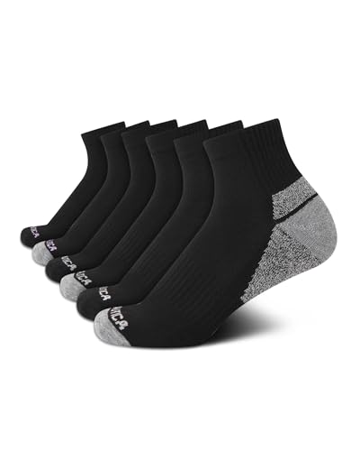 Image of Nautica Womens High Quarter Socks Moisture Wicking Cushioned Socks, 6 Pack | Dri-Motion Moisture Wicking Stretch Fabric, Cushioned Key Areas, Reinforced Heel and Toe, High Quarter Cut, Shoe Size 4-10