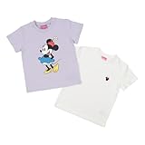 [ディズニー] 【Amazon.co.jp限定】ミッキー & ミニー 2枚組 半袖Tシャツ 刺繍 + プリント クルーネック 綿100% 子供服 キッズ 男の子 女の子